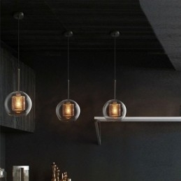 Nordic Pendelleuchte Glas Home Beleuchtung Runde Kugelform Lampe Nachttischlampe