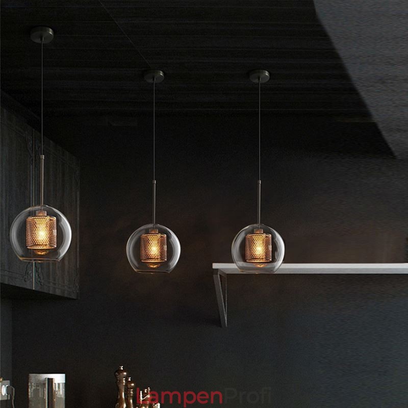 Nordic Pendelleuchte Glas Home Beleuchtung Runde Kugelform Lampe Nachttischlampe