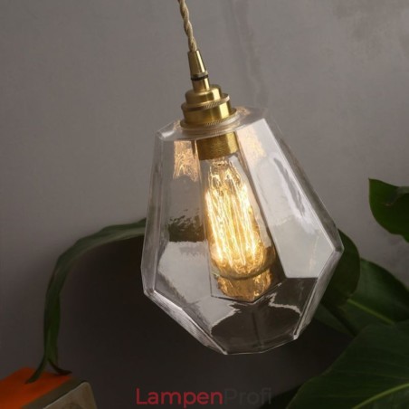 Nordic Retro Pendelleuchte Messing Glas Home Beleuchtung Turmform Lampe