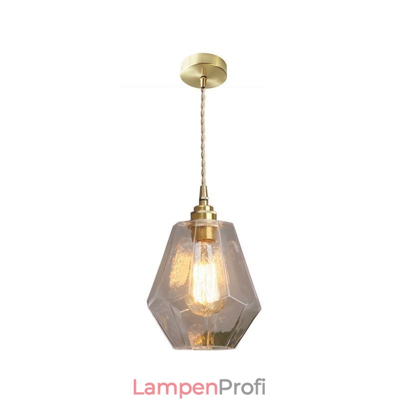 Nordic Retro Pendelleuchte Messing Glas Home Beleuchtung Turmform Lampe