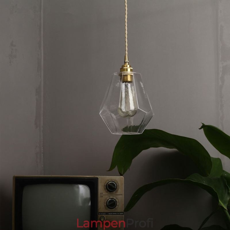 Nordic Retro Pendelleuchte Messing Glas Home Beleuchtung Turmform Lampe