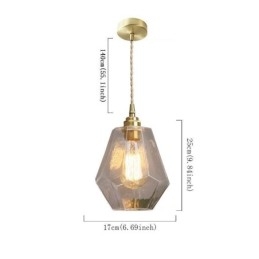 Nordic Retro Pendelleuchte Messing Glas Home Beleuchtung Turmform Lampe
