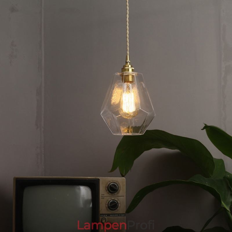 Nordic Retro Pendelleuchte Messing Glas Home Beleuchtung Turmform Lampe