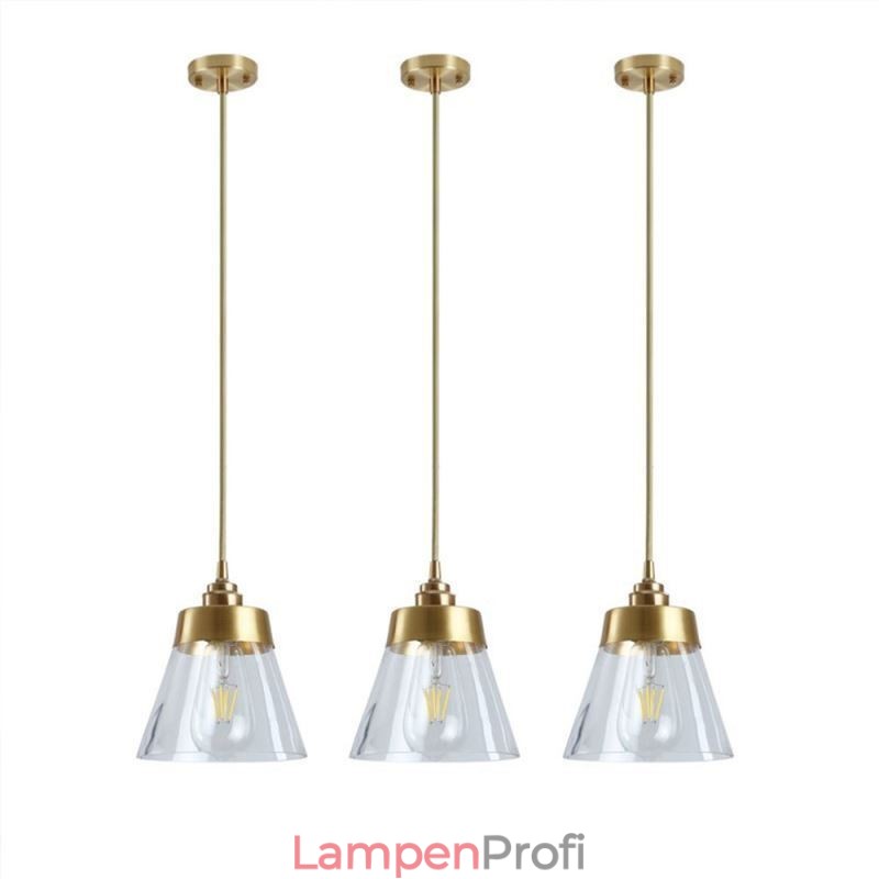 Nordic Retro Pendelleuchte Glasschirm Home Beleuchtung Messing Halter Lampe Licht
