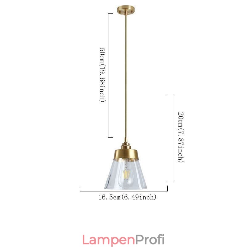 Nordic Retro Pendelleuchte Glasschirm Home Beleuchtung Messing Halter Lampe Licht