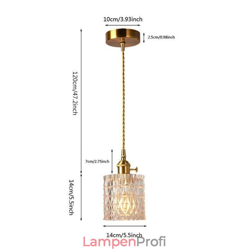 Jelly Jar Light Fixture Pendelleuchte aus geripptem Glas