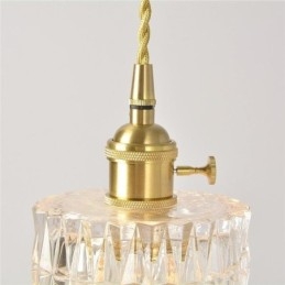 Jelly Jar Light Fixture Pendelleuchte aus geripptem Glas
