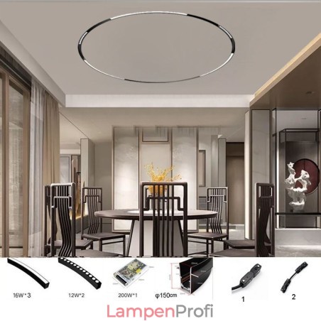Kreisförmiges Schienenlicht, magnetische Einbauschienenleuchte, 150 cm Kreisförmiges Schienenlicht, magnetische Einbauschienenleuchte, 150 cm