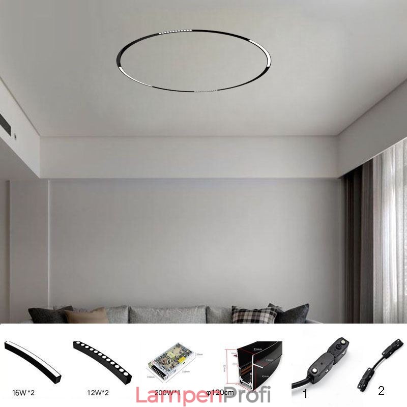 Schienenlicht Magnetische Einbau-Rundschienenleuchte 120cm