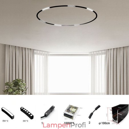 Kreisförmiges Schienenlicht, magnetischer Einbaustrahler, dekoratives Licht, 100 cm Kreisförmiges Schienenlicht, magnetischer Einbaustrahler, dekoratives Licht, 100 cm