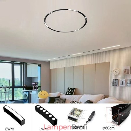 Kreisförmige magnetische Schienenleuchte Einbaustrahler Dekoratives Licht 80cm Kreisförmige magnetische Schienenleuchte Einbaustrahler Dekoratives Licht 80cm
