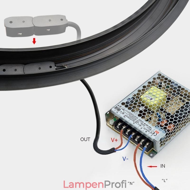 Kreisförmige magnetische Schienenleuchte Einbaustrahler Dekoratives Licht 80cm