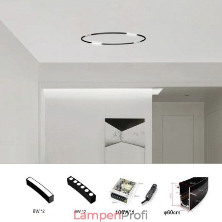 Kreisförmige Schienenleuchte Magnetischer Einbaustrahler Dekoratives Licht 60cm Kreisförmige Schienenleuchte Magnetischer Einbaustrahler Dekoratives Licht 60cm