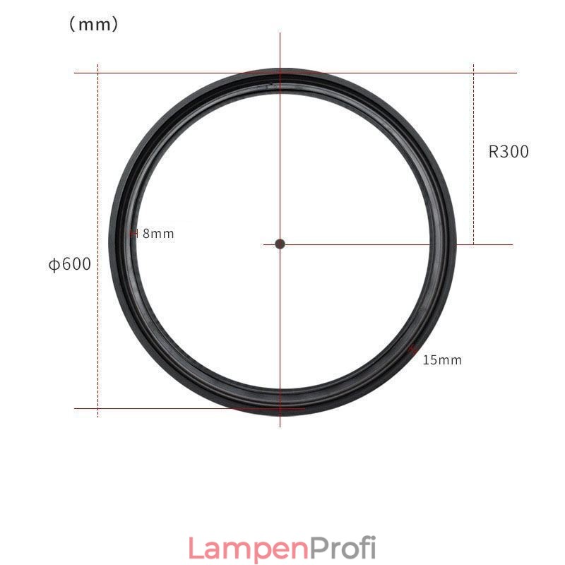 Kreisförmige Schienenleuchte Magnetischer Einbaustrahler Dekoratives Licht 60cm