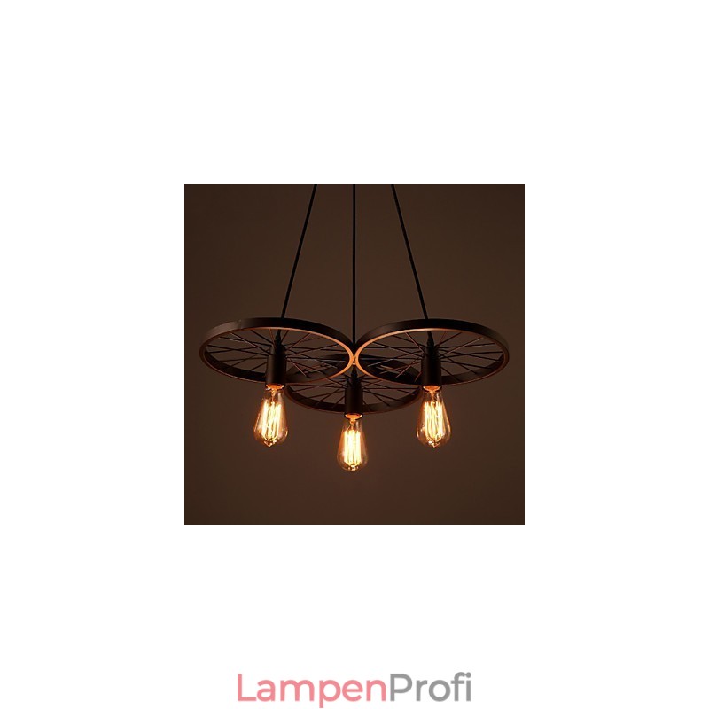 Loft Retro Pendelleuchten Amerikanischen land schmiedeeisen Kronleuchter industriellen stil räder