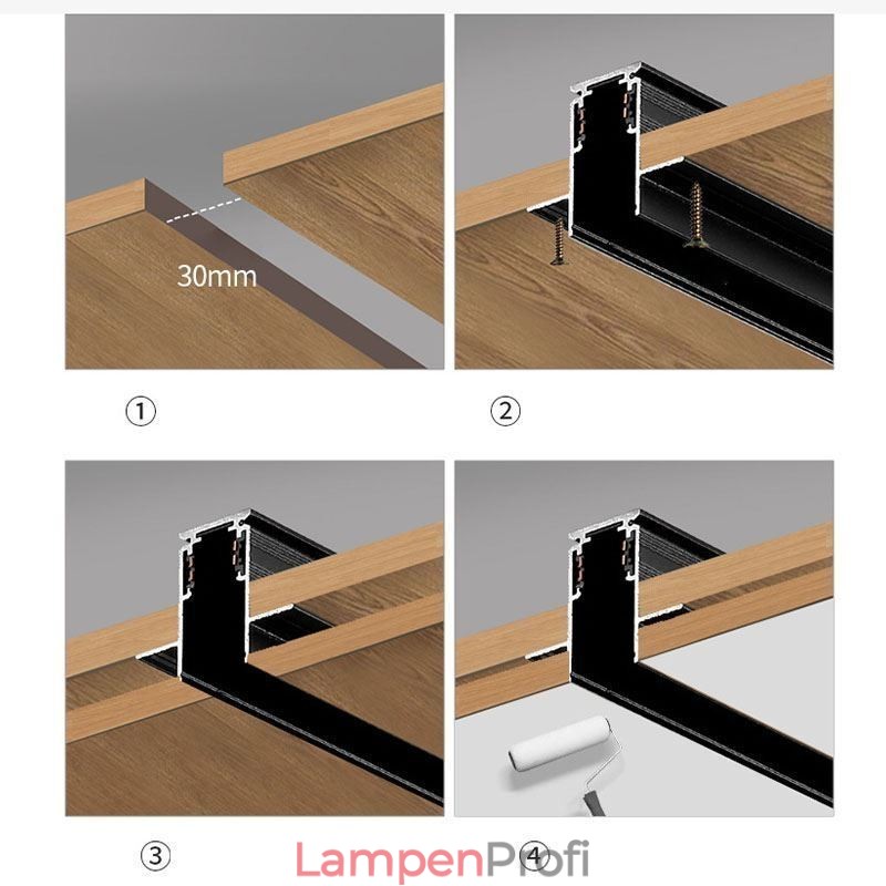 Magnetische Schienenleuchte Einbaustrahler Dekoratives Licht 6M*2