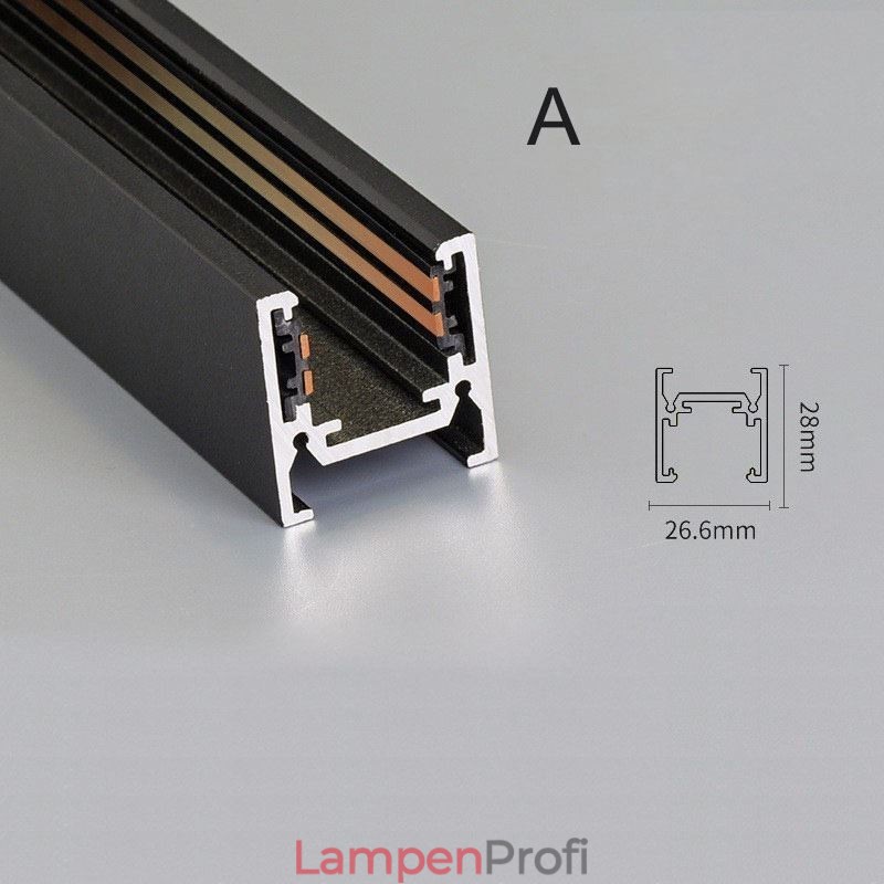 Einbauschienenbeleuchtung Schienen Magnetisches Aluminium-Schienenoberflächenprofil Ultradünner Schienenlichtstreifen 100cm