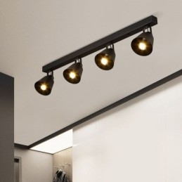 Rustikaler Vintage-Scheinwerfer, industrielle Schienenbeleuchtung aus Eisen