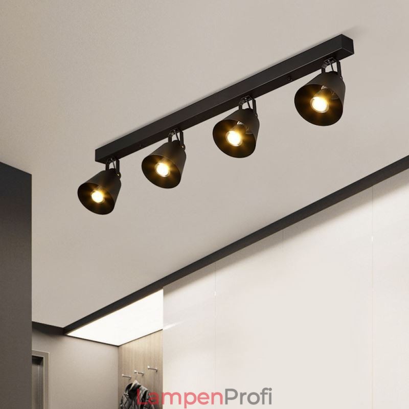 Rustikaler Vintage-Scheinwerfer, industrielle Schienenbeleuchtung aus Eisen