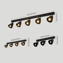 Rustikaler Vintage-Scheinwerfer, industrielle Schienenbeleuchtung aus Eisen