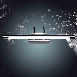 Spiegelleuchten aus Edelstahl, Acryl-Badezimmer-Wandleuchten, Make-up-Leuchten, Kaltweiß, Warmweiß (Größe: 57 x 13,5 x 15)