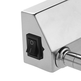 Spiegelleuchten aus Edelstahl, Acryl-Badezimmer-Wandleuchten, Make-up-Leuchten, Kaltweiß, Warmweiß (Größe: 57 x 13,5 x 15)