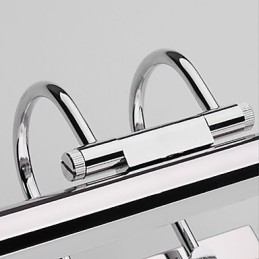 Spiegelleuchten aus Edelstahl, Acryl-Badezimmer-Wandleuchten, Make-up-Leuchten, Kaltweiß, Warmweiß (Größe: 57 x 13,5 x 15)