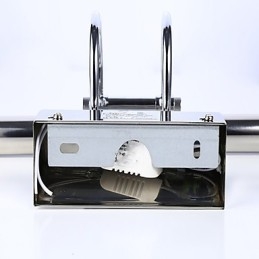 Spiegelleuchten aus Edelstahl, Acryl-Badezimmer-Wandleuchten, Make-up-Leuchten, Kaltweiß, Warmweiß (Größe: 57 x 13,5 x 15)