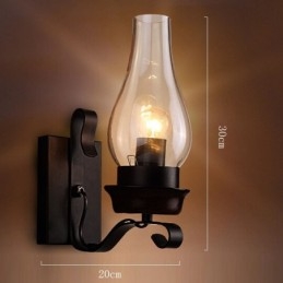 Retro Rustikalen Nordic Glas Wand Lampe Schlafzimmer Nacht Wand Leuchte Vintage Industrielle Wand Leuchten