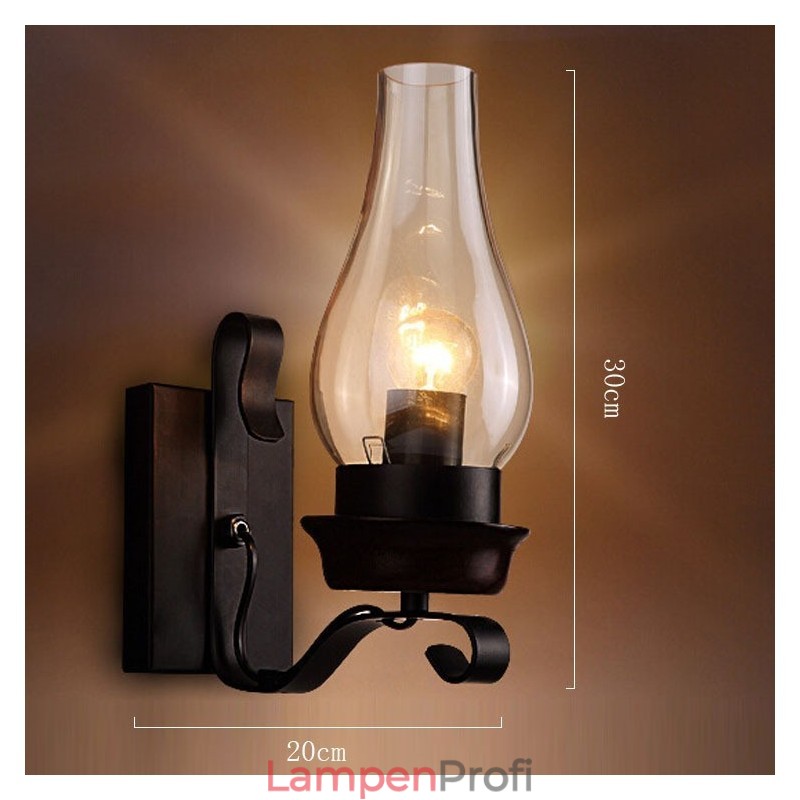 Retro Rustikalen Nordic Glas Wand Lampe Schlafzimmer Nacht Wand Leuchte Vintage Industrielle Wand Leuchten