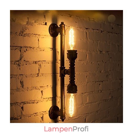 Wroguht Iron Water Pipe Wall Lamp Vintage Aisle Lights Loft Iron Wall Lamp Edison Incandescent Light Bulb FJ DB2 046A0