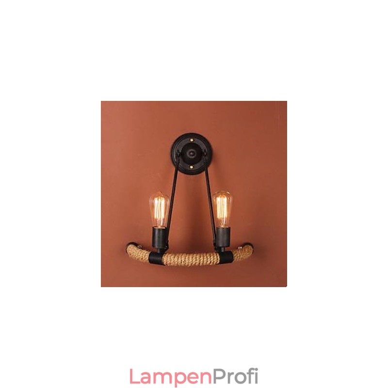 Vertraglich Balkon Treppen Lampe Halbkreis Hanf Seil Wand Lampe