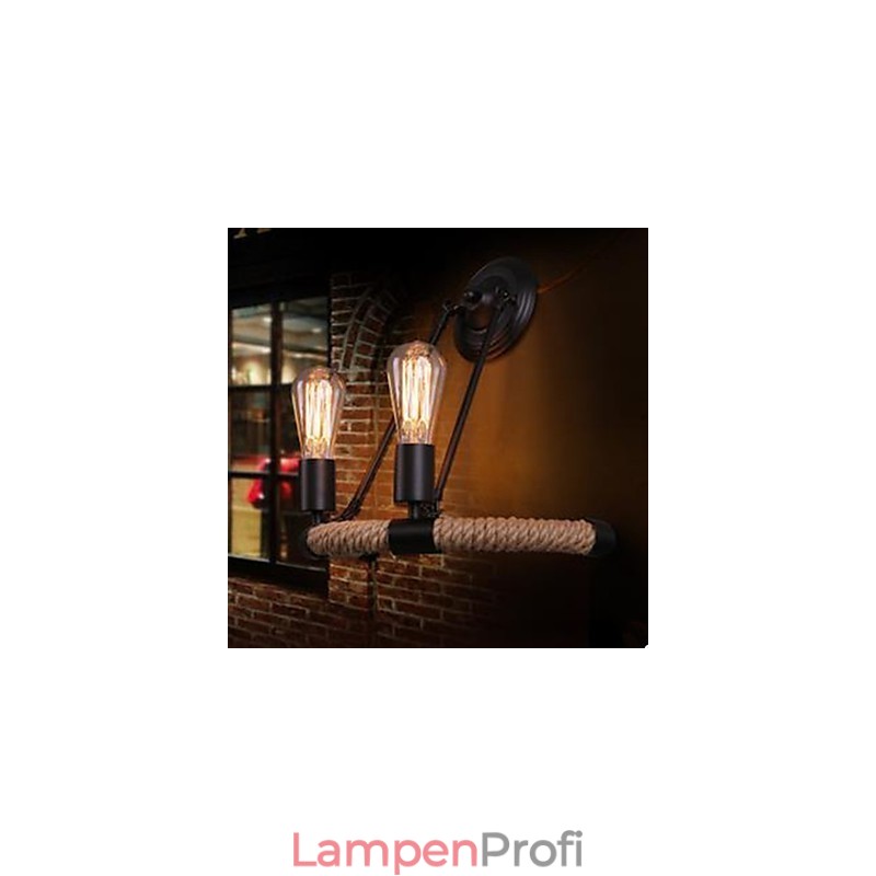 Vertraglich Balkon Treppen Lampe Halbkreis Hanf Seil Wand Lampe
