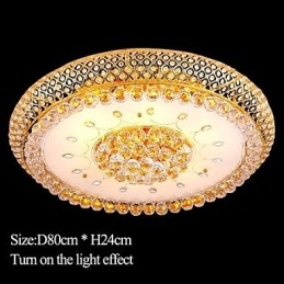 Runde Kristall absorbierende Kuppelleuchte Deckenleuchte Durchmesser 80CM Enthält 15 Glühbirnen