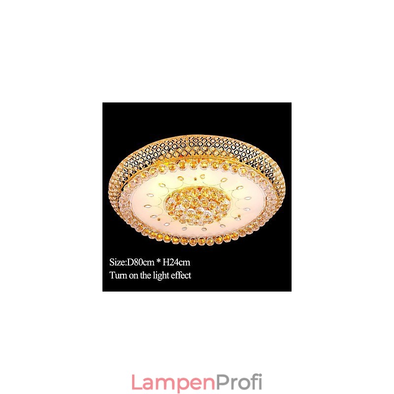 Runde Kristall absorbierende Kuppelleuchte Deckenleuchte Durchmesser 80CM Enthält 15 Glühbirnen