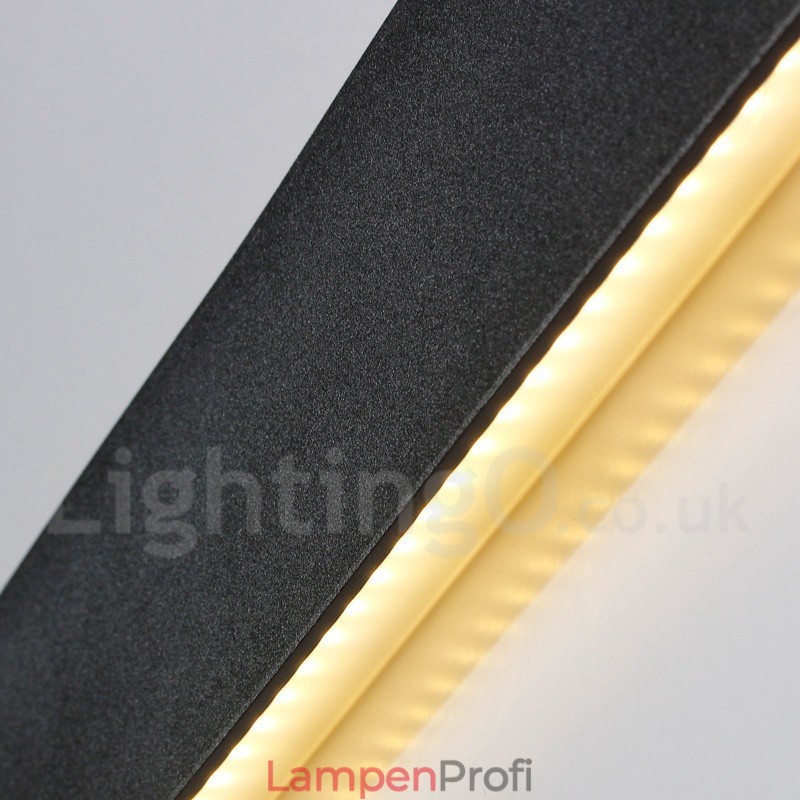 Lange moderne zeitgenössische Wandlampen & Wandleuchten für den Innenbereich, Metall-Wandleuchte, IP 44, für Badezimmer, Schlafzimmer, Wohnzimmer