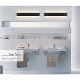 Lange moderne zeitgenössische Wandlampen & Wandleuchten für den Innenbereich, Metall-Wandleuchte, IP 44, für Badezimmer, Schlafzimmer, Wohnzimmer