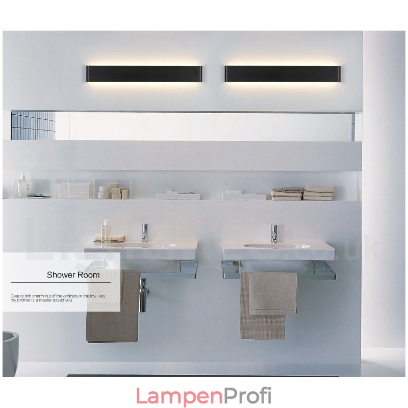 Lange moderne zeitgenössische Wandlampen & Wandleuchten für den Innenbereich, Metall-Wandleuchte, IP 44, für Badezimmer, Schlafzimmer, Wohnzimmer