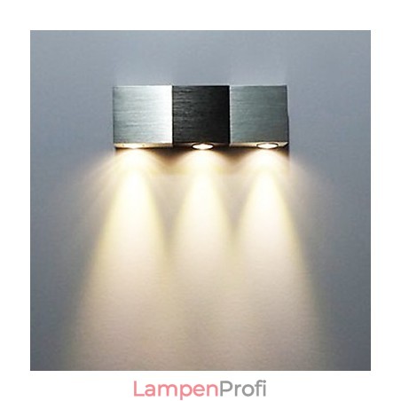 Moderne Wandleuchte mit Streulicht, rechteckiger Aluminiumkörper Moderne Wandleuchte mit Streulicht, rechteckiger Aluminiumkörper