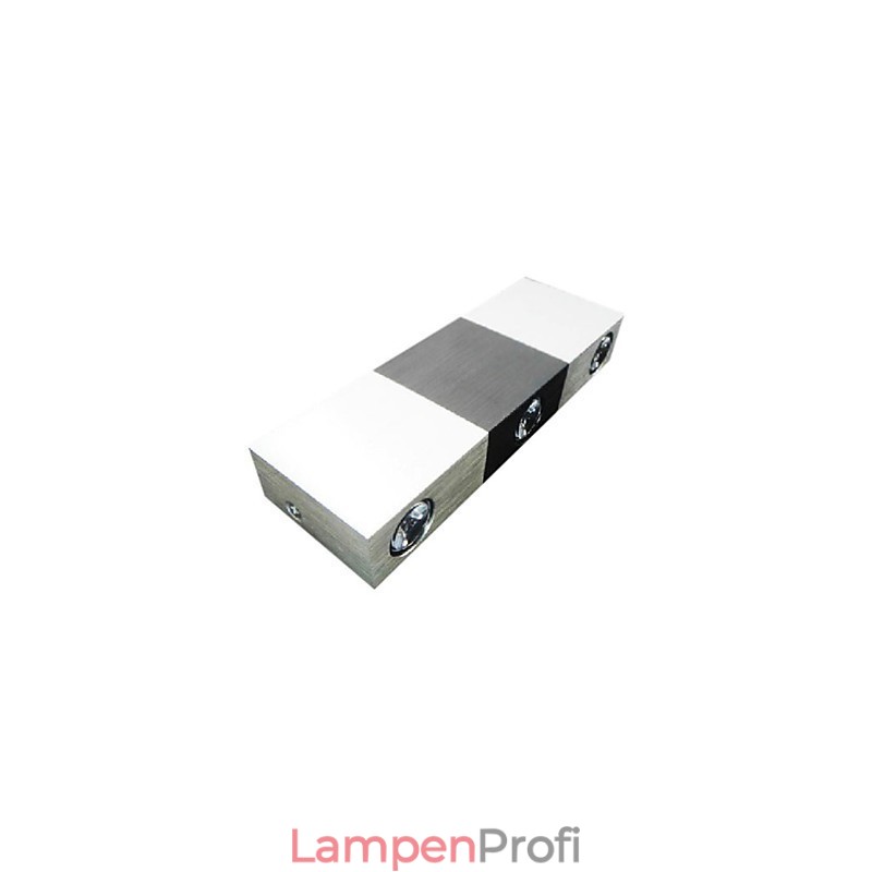 Moderne Wandleuchte mit Streulicht, rechteckiger Aluminiumkörper