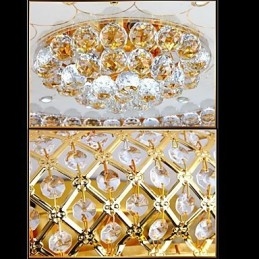 Runde Kristall absorbierende Kuppelleuchte Deckenleuchte Durchmesser 80CM Enthält 15 Glühbirnen