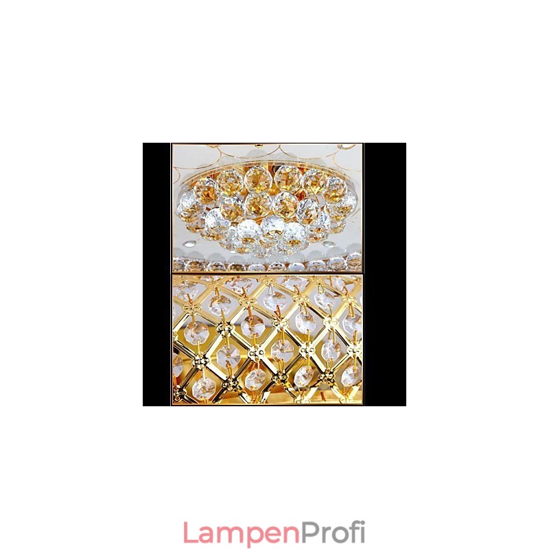 Runde Kristall absorbierende Kuppelleuchte Deckenleuchte Durchmesser 80CM Enthält 15 Glühbirnen