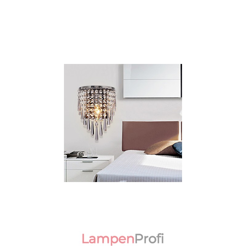 Halbrunde Wandleuchte aus Kristall