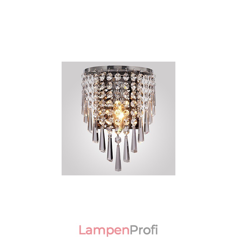 Halbrunde Wandleuchte aus Kristall