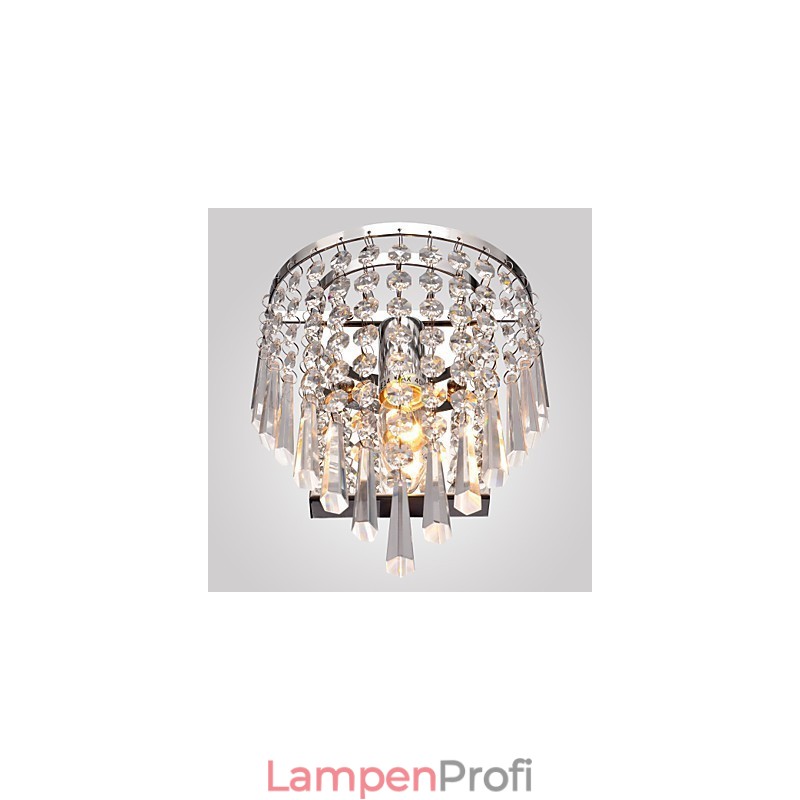 Halbrunde Wandleuchte aus Kristall