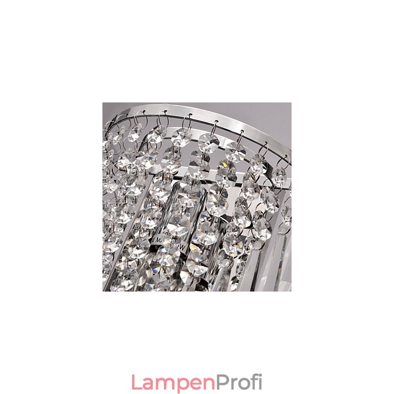 Halbrunde Wandleuchte aus Kristall