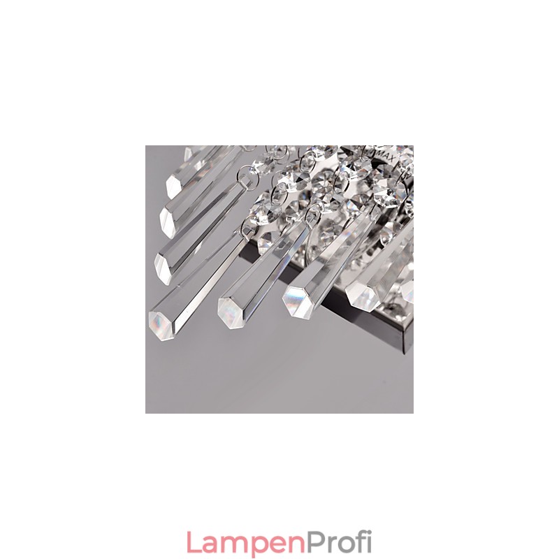 Halbrunde Wandleuchte aus Kristall