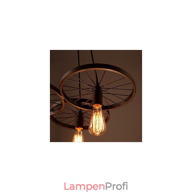 Loft Retro Pendelleuchten Amerikanischen land schmiedeeisen Kronleuchter industriellen stil räder