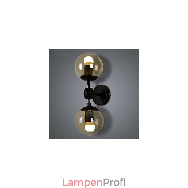 Wandleuchter Glaskugel Rustikal Lodge Metall