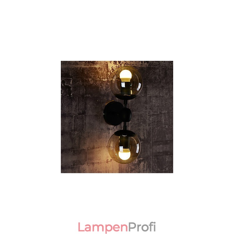 Wandleuchter Glaskugel Rustikal Lodge Metall